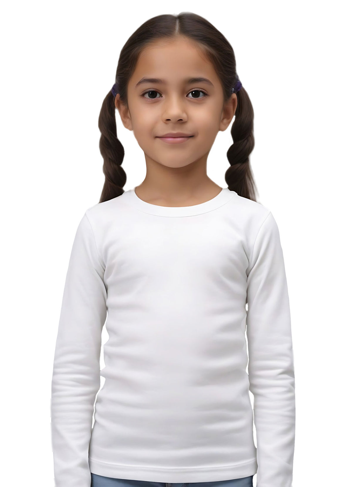 playera niño y niña manga larga tacto algodón brush