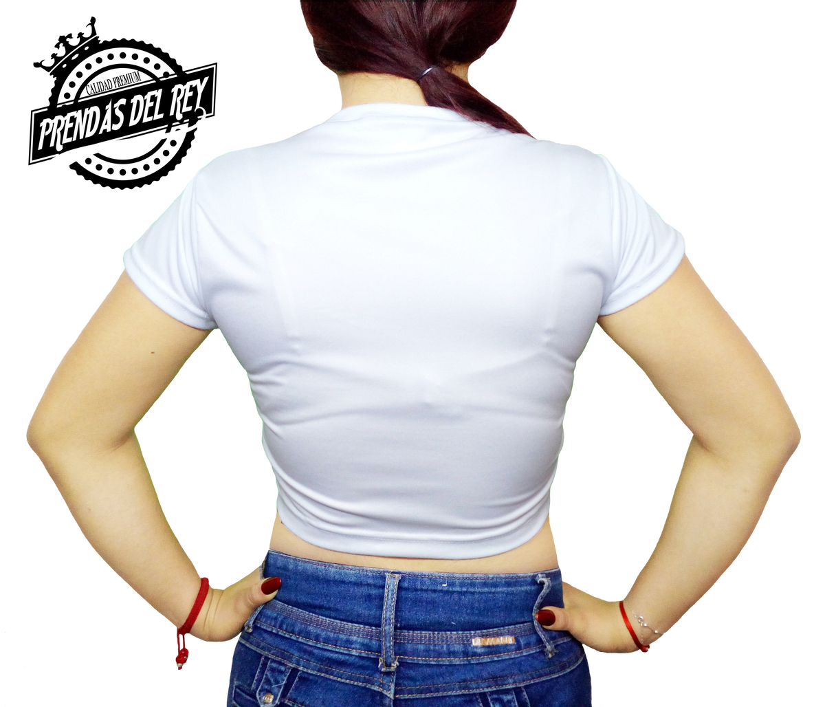 crop top cuello angosto tacto algodón brush