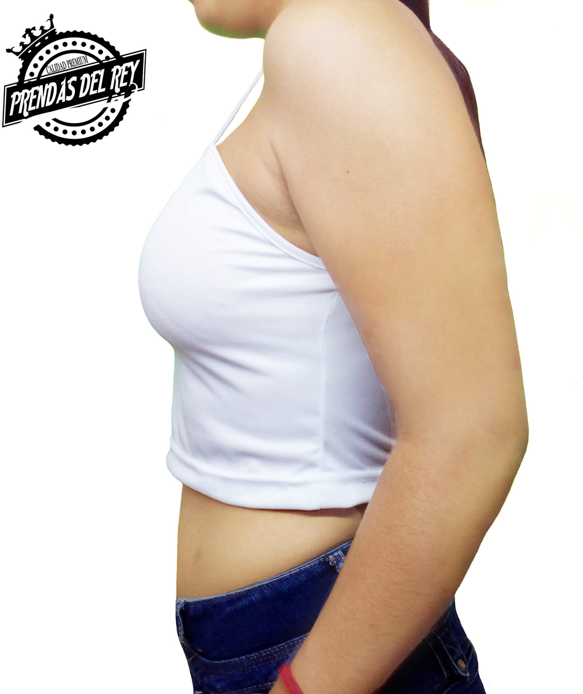 crop top tirantes tacto algodón brush