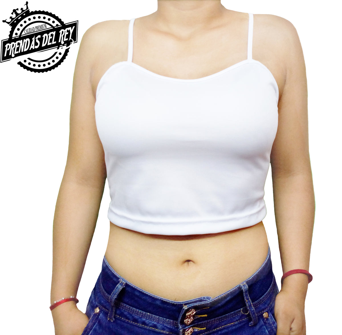 crop top tirantes tacto algodón brush