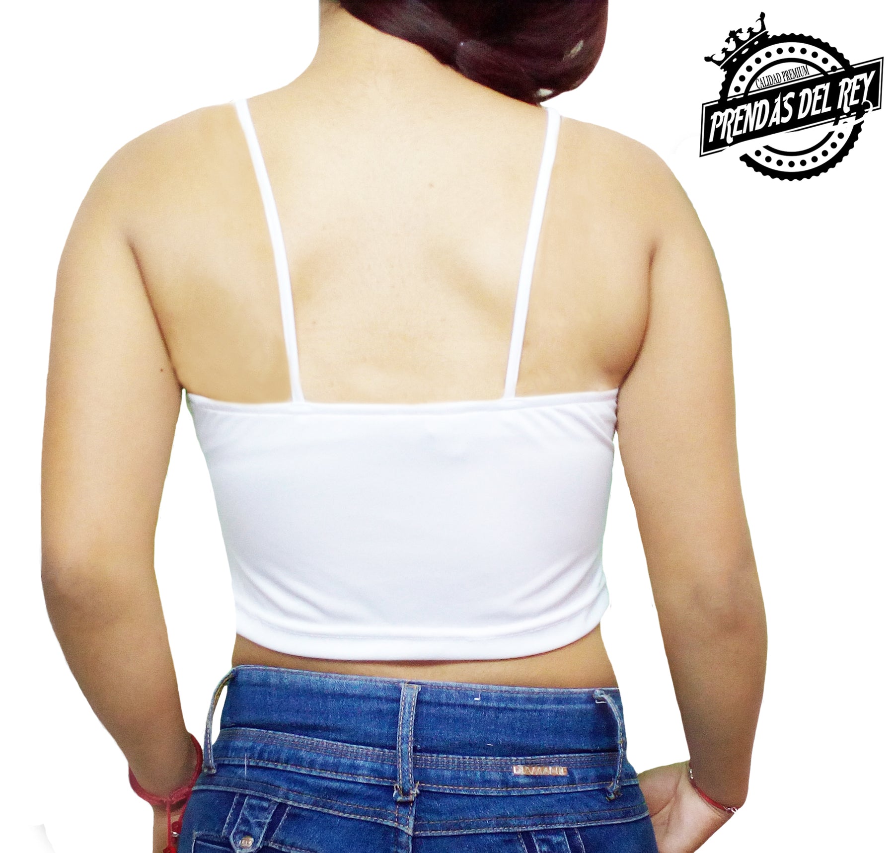 crop top tirantes tacto algodón brush