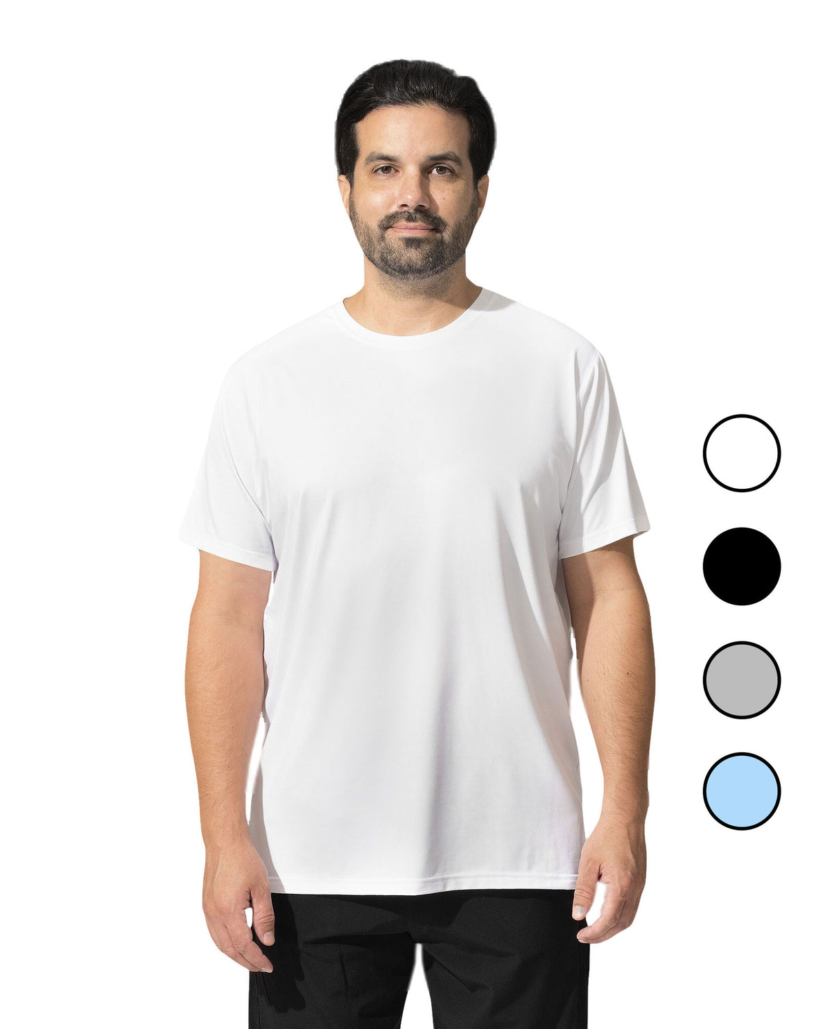 playera para hombre tacto algodón brush, cuello redondo, manga corta