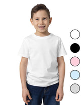 playera unisex para niño y niña manga corta tacto algodón brush