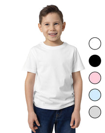 playera unisex para niño y niña manga corta tacto algodón brush