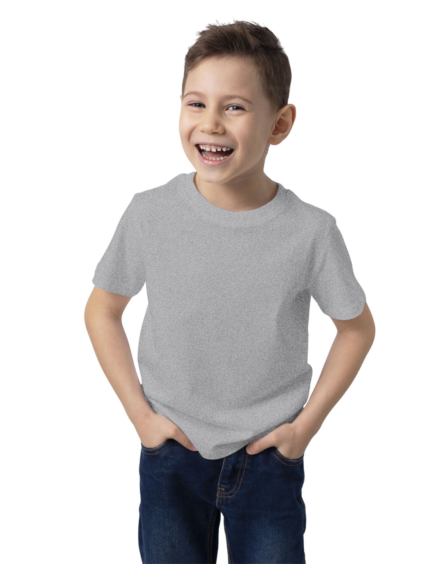 playera unisex para niño y niña manga corta tacto algodón brush