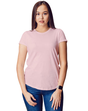 blusa para dama tacto algodón brush, cuello redondo, manga corta
