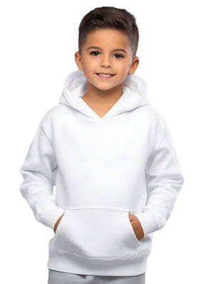 sudadera de felpa para sublimar de niño y niña con gorro y cangurera